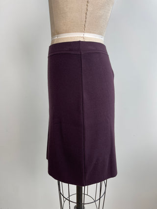 Eggplant Stretch Knit Skirt (S-L)