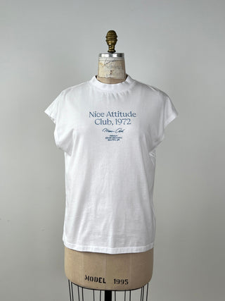 White embroidered T-shirt "Nice Attitude Club" (6)