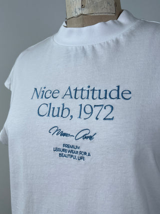 White embroidered T-shirt "Nice Attitude Club" (6)