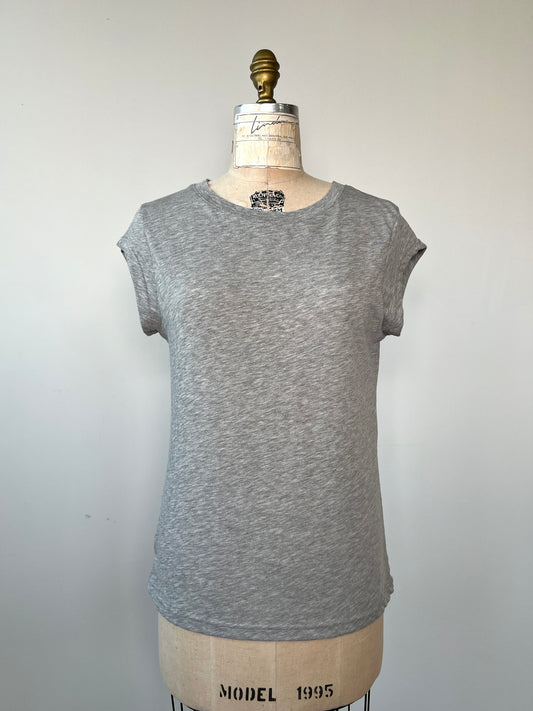 T-shirt en tissage tramé gris (S)