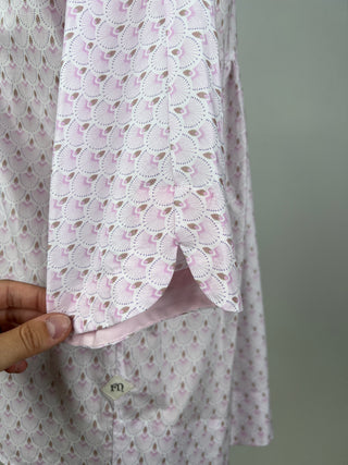 Pink art deco print blouse (6)