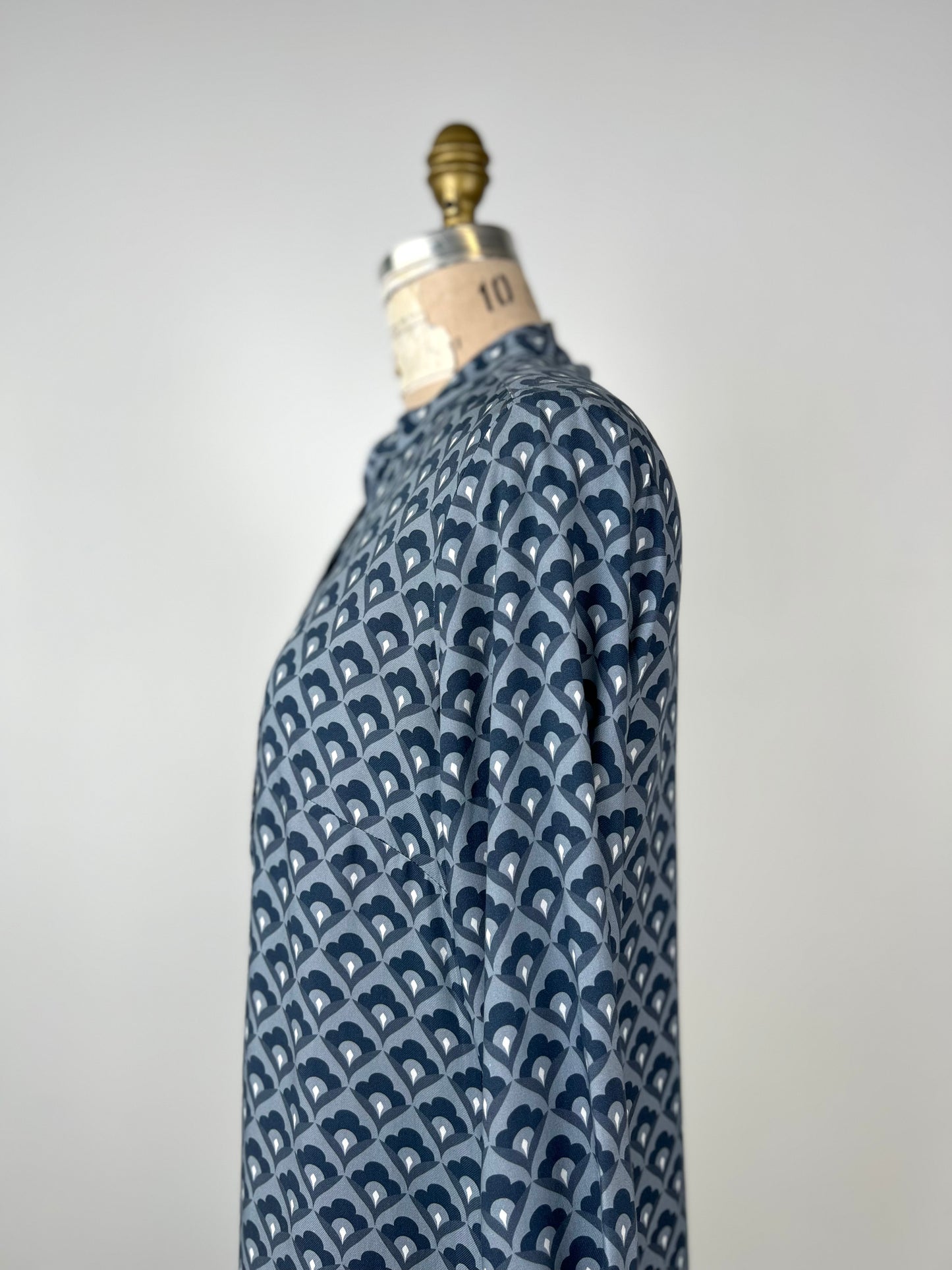 Robe florale bleu ardoise (6)