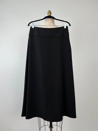 Black pleated wrap skirt (S/M)