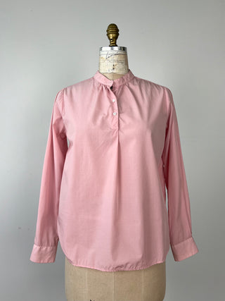 Blouse en coton rose (6)