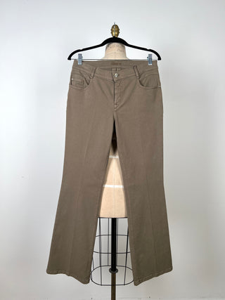 Sand bootcut pants in organic cotton denim (8)