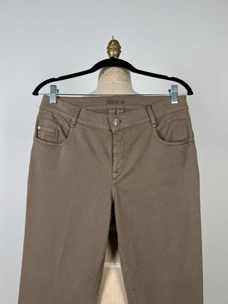 Sand bootcut pants in organic cotton denim (8)