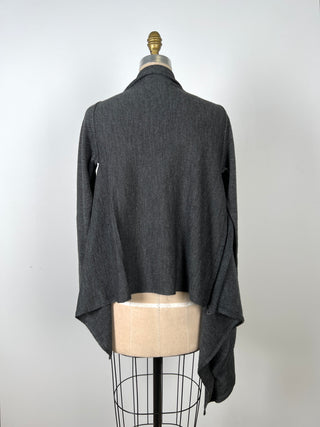 Grey asymmetrical open modular jacket (XS to M)