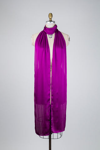 Foulard satiné fuchsia (XXL)
