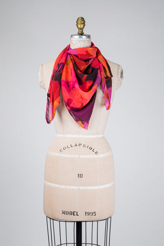Foulard carré diaphane expression libre (TU)