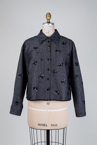 Veste en denim à détails scintillants (4-8-12)