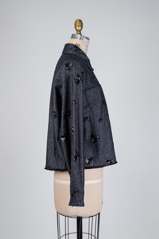Veste en denim à détails scintillants (4-8-12)