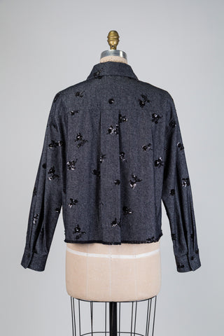 Veste en denim à détails scintillants (4-8-12)