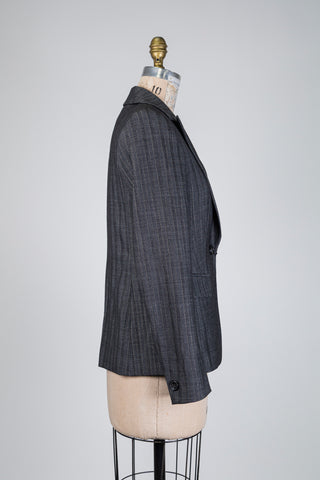 Blazer gris à fines rayures dorées (6 à 14)