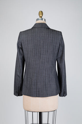 Blazer gris à fines rayures dorées (6 à 14)
