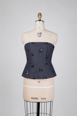 Corset en denim à détails scintillants (6)