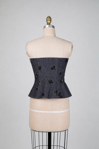 Corset en denim à détails scintillants (6)