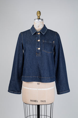 Button-front denim shirt (4)