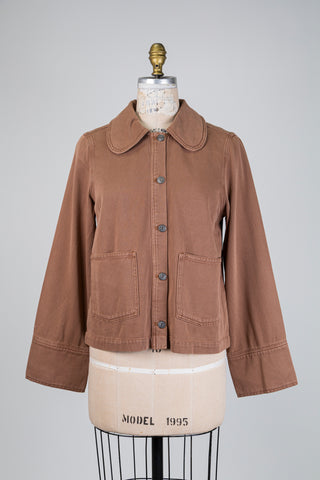 Veste en denim brun moka (4+6)