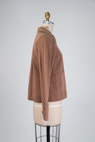 Veste en denim brun moka (4+6)