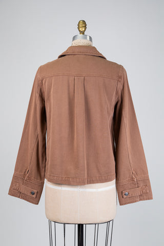 Veste en denim brun moka (4+6)