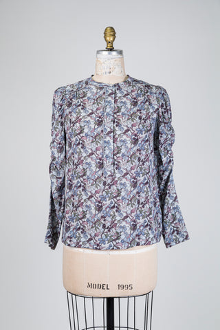 Blouse florale effet aquarelle (S)