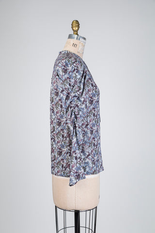Blouse florale effet aquarelle (S)