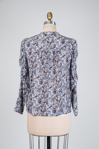 Blouse florale effet aquarelle (S)