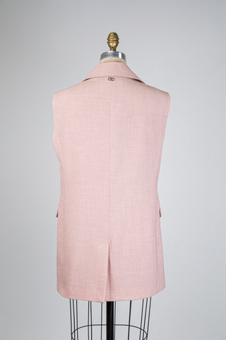 Blazer sans manches rose chiné (4+10)