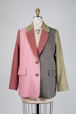 Blazer colorblock en tweed (6)