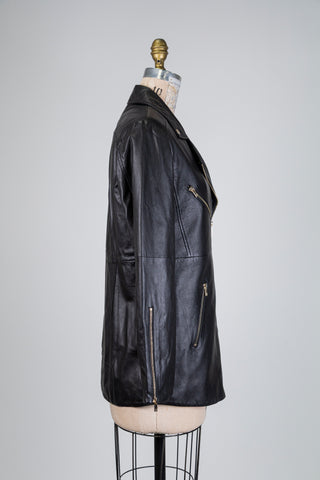 Black leather perfecto jacket (4 to 8)