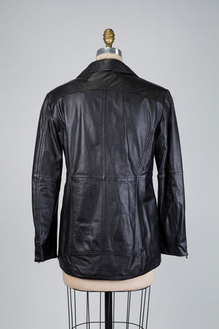 Black leather perfecto jacket (4 to 8)