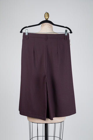 Burgundy tailored shorts (4-6-10)