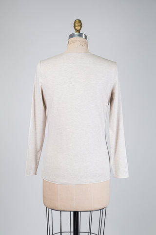 Fitted soft beige T-shirt (4 to 14)