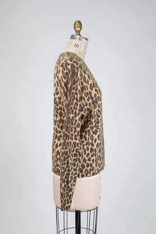 Cardigan en tricot léopard (XL)