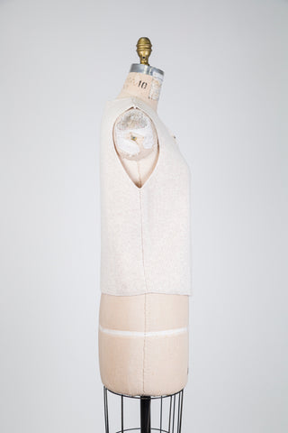 Ivory knit sleeveless jacket (12)