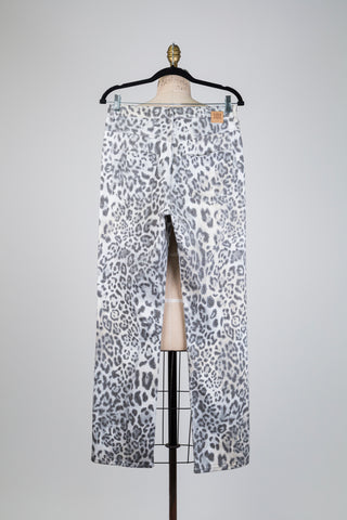 Pantalon en denim léopard gris (4-6-10 à 16)