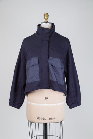 Veste sport marine oversized (6+10)