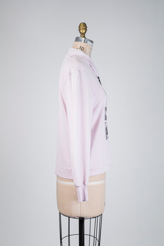 Lilac silky-sleeved sweater (XS/S)