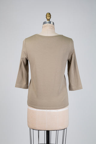 T-shirt sauge à col bijouté (XS/S)