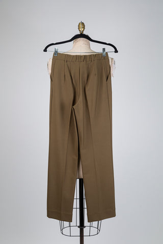 Olive green stretch tailored trousers (XXS/XS)