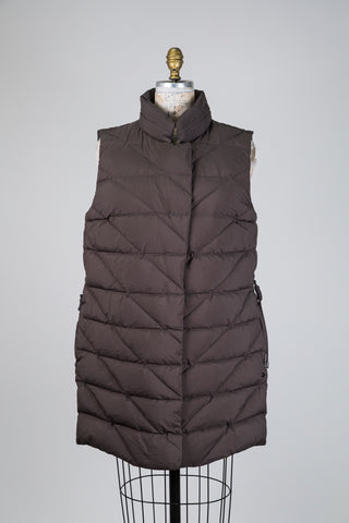 Veste matelassée sans manches taupe (L)