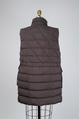 Veste matelassée sans manches taupe (L)