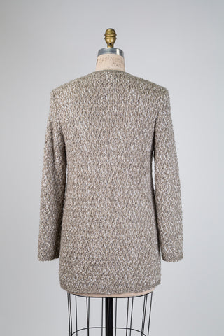 Veste sable argenté façon Chanel (XS à M)