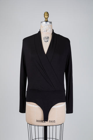 Wrap-front black bodysuit (10)