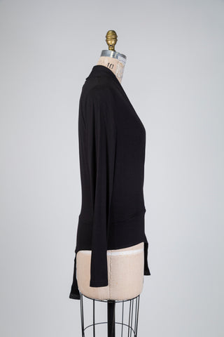 Wrap-front black bodysuit (10)