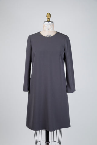 Robe grise à manches évasées (8)