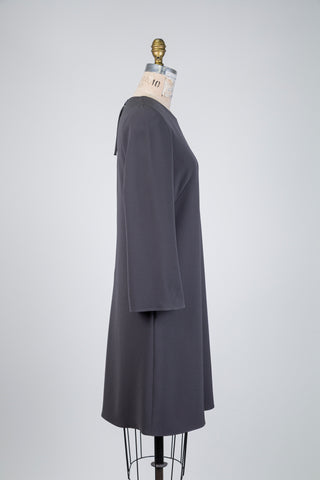 Robe grise à manches évasées (8)