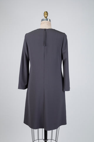 Robe grise à manches évasées (8)