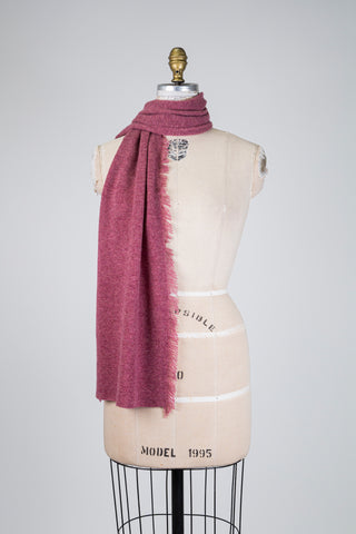 Foulard en cachemire rose chiné (TU)