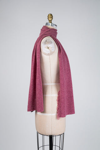 Foulard en cachemire rose chiné (TU)